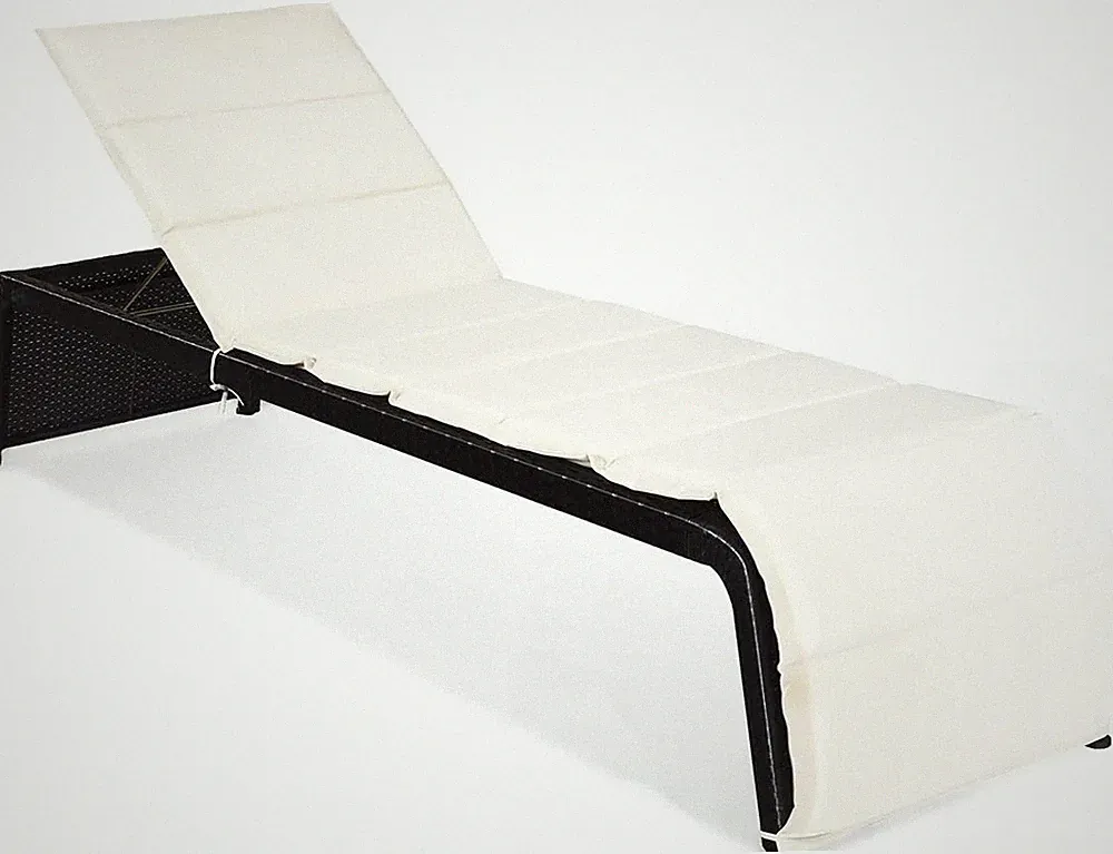 Adjustable Rattan Lounge Chair with Cushions for Garden & Poolside Relaxation