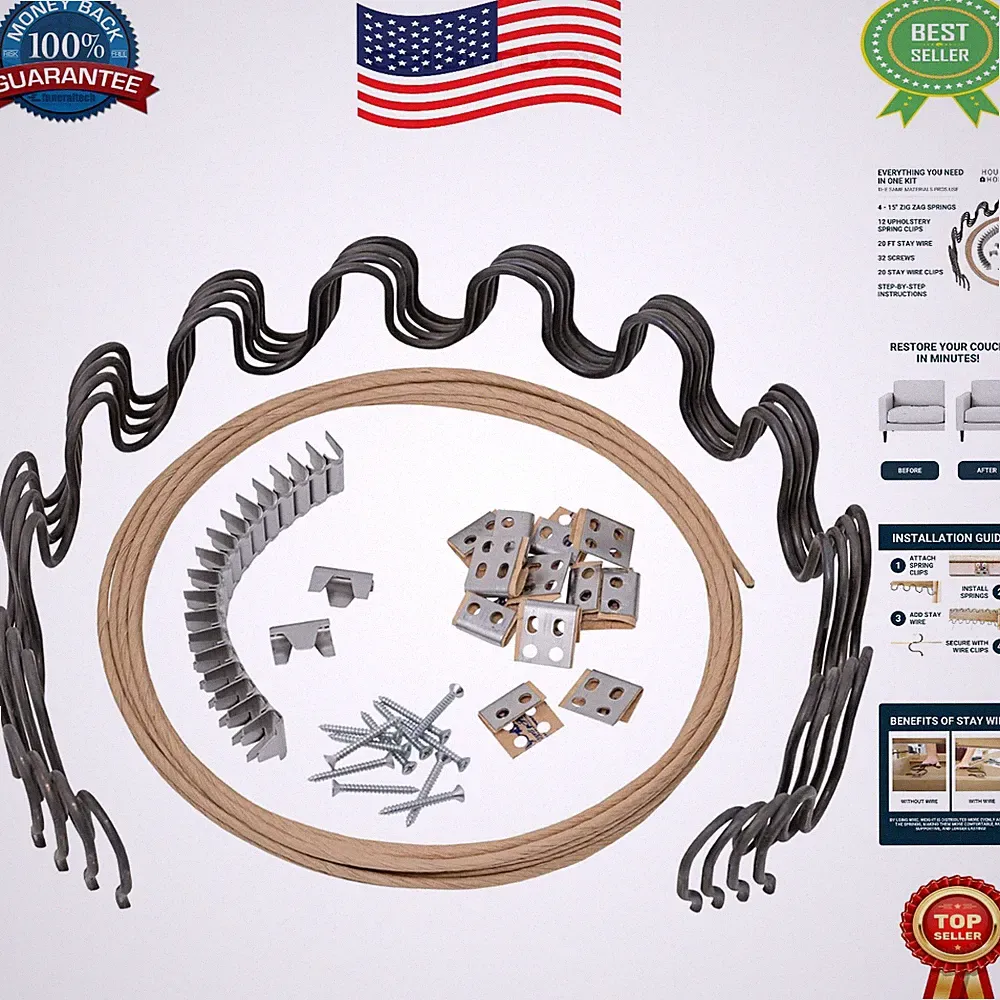 DIY 15" Couch Spring Repair Kit: Restore Comfort with High-Quality Components