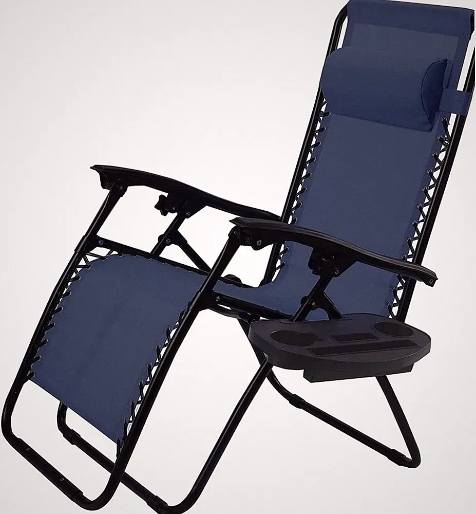 Folding Zero Gravity Reclining Textilene Lounge Chairs, Outdoor Adjustable Pa...