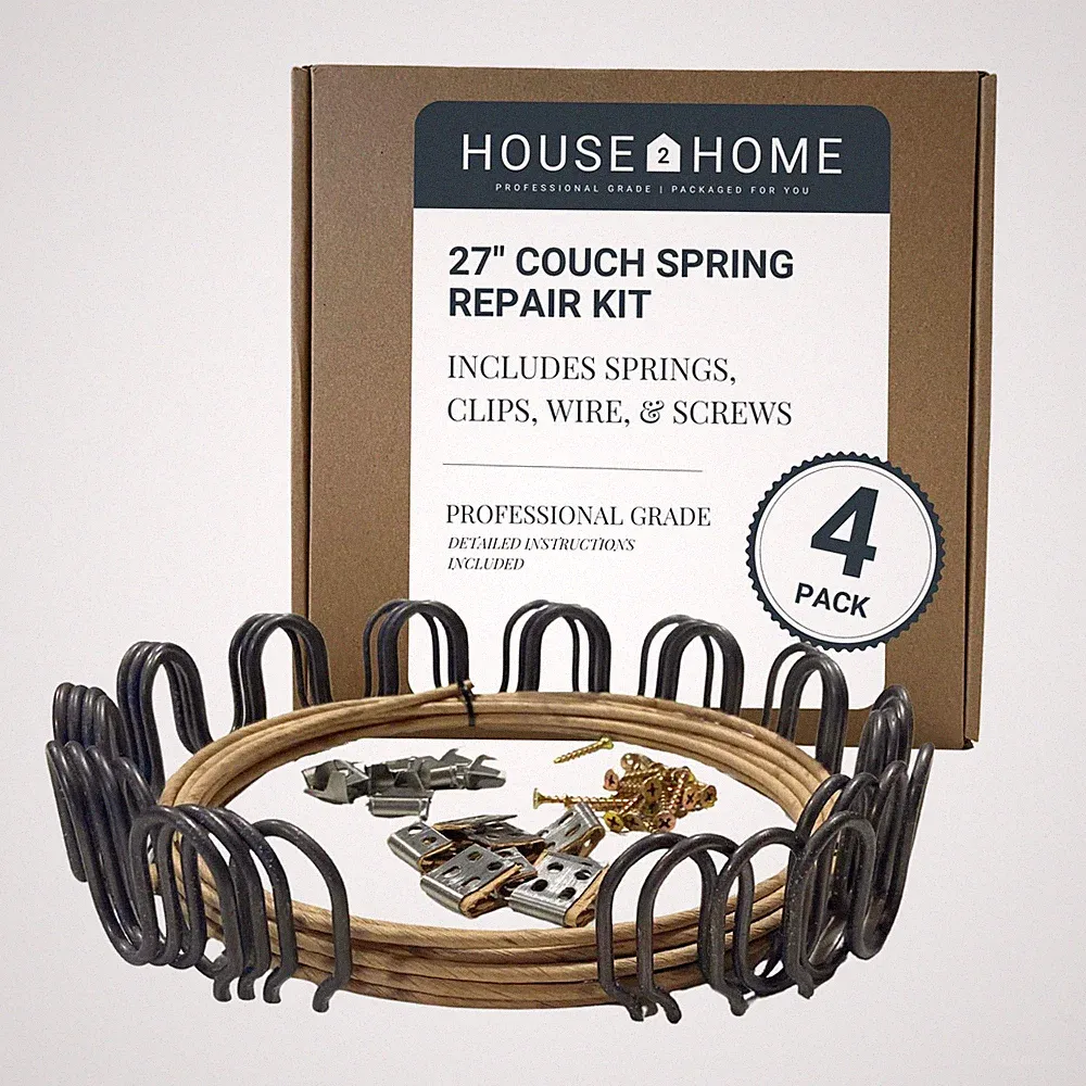 House2Home Couch Spring Repair Kit 27 Inch 4 Pack Recliner Cushion Support