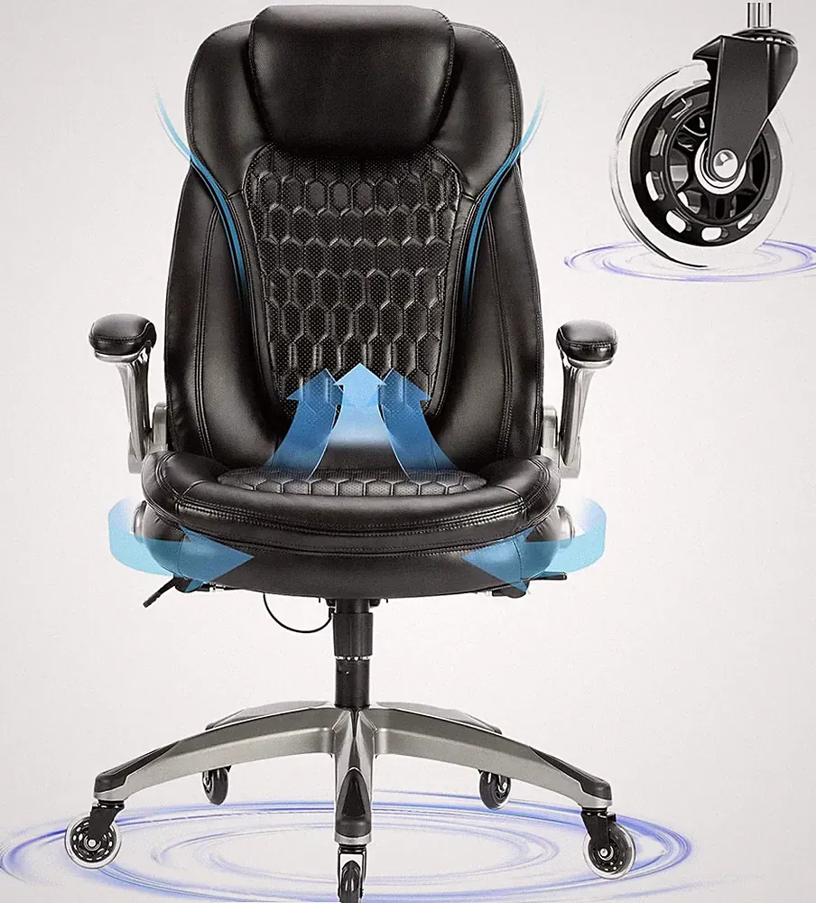 Office Chair Ergonomic Desk Chair-Executive Office Chair with Upgraded Caters, H