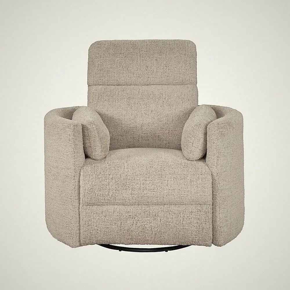Radius - Burlap Manual Swivel Recliner