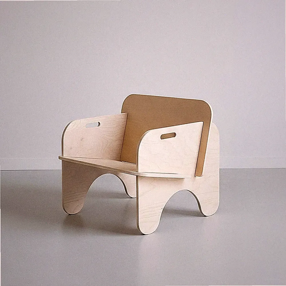 unfnshed Modern Lounge Chair Unfinished Plywood